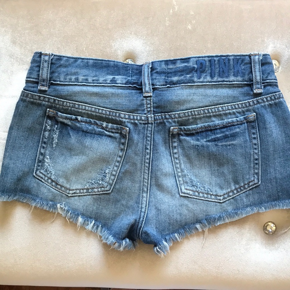 Victoria Secret PINK Sequined Cheeky jean cutoffs - Picture 2 of 8